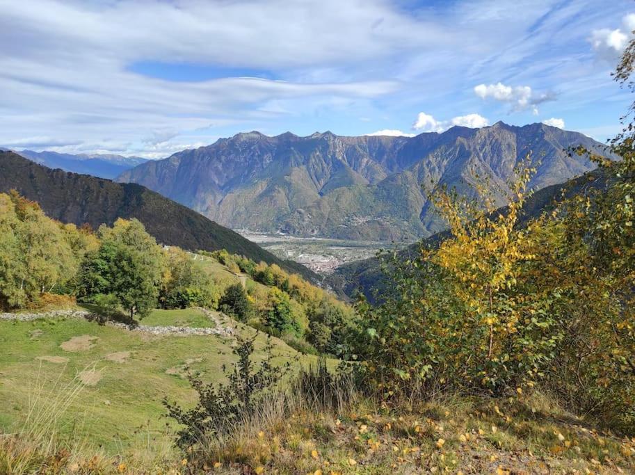 Casa Del Cios Calda E Intima Casetta Immersa Nel Verde Delle Montagne Alpe Basciumo Екстериор снимка